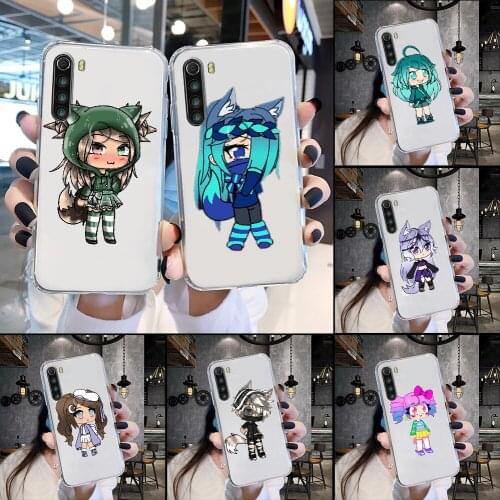 Social game Gacha Life Phone Case Transparent For Xiaomi Redmi Note 7 7A 8 8T 9 9A 9S 10 K30 Pro Ultra transparent 3D bumper tpu