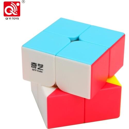 QiYi QiDi W 2x2 Speed Cube 50MM QiDiW S Beginner educational toys Puzzle Magic Cube Stickers sticker baby kids toys