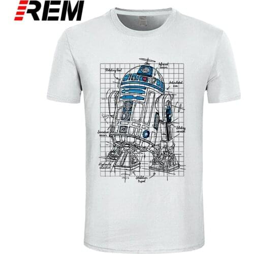 REM tee Printed Men T Shirt Summer Cotton Tshirt R2D2 Plan Tees O-Neck Short-Sleeve Women T-Shirt Funny Harajuku