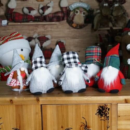 Christmas Decorations Forest Old Man Faceless Sitting Posture Doll Gifts To Children Nordic Style Window Decorations yl28