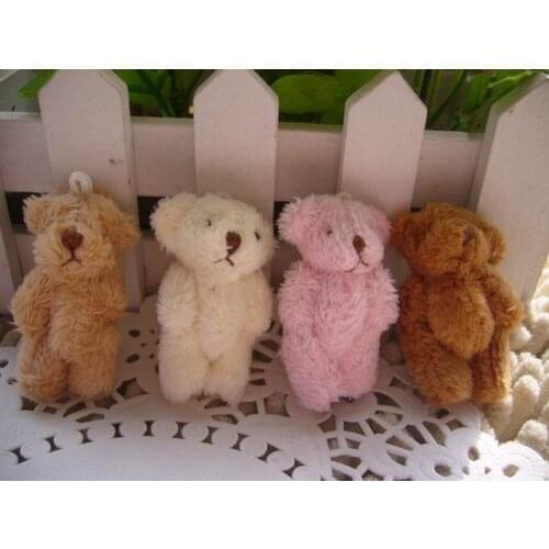Joint bear Plush toy dolls cloth doll entense clothes mobile phone accessories diy accessory material 1lot/100pcs wholesale