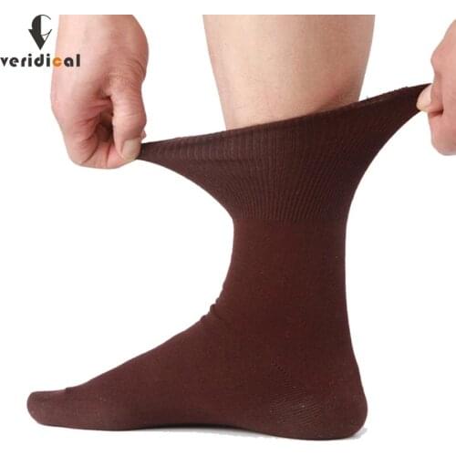 Veridical 5 Pairs/Lot Men Socks Cotton Long Good Quality Business Harajuku Diabetic Fluffy Socks Meias Masculino Calcetines