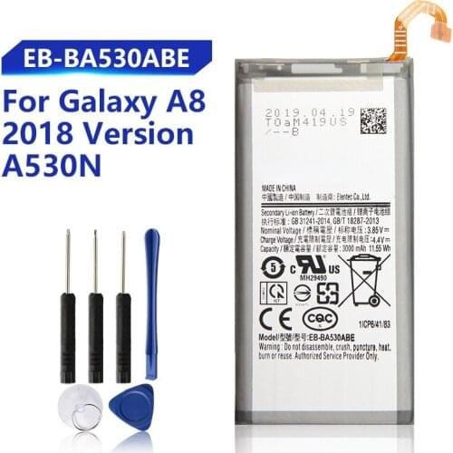 Original Samsung Replacement Battery EB-BA530ABE EB-BA530ABA For Galaxy A8 2018 Version SM-A530N A530N Genuine Battery 3000mAh