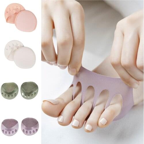 1pair Forefoot Pad Honeycomb Fabric Forefoot Pads Women High Heel Invisible Gel Insoles Forefoot Pad Foot Support Foot Care Tool