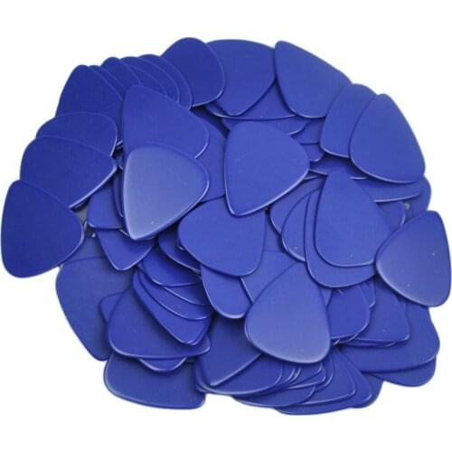 100 pcs New Medium 0.81mm Blank Guitar Picks Plectrums Solid Blue Celluloid