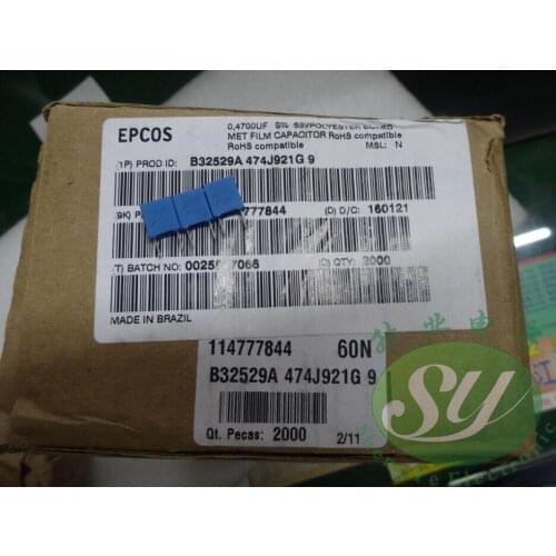 2019 hot sale 20PCS/50PCS EPCOS 0.47uf/63v 470nf u47 474 The new 5mm film capacitor B32529A474J921 free shipping