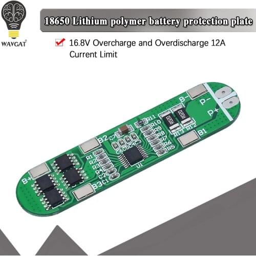 4S 14.8V 12A Li-ion Lithium Battery 18650 Charger Protection Board 16.8V WAVGAT