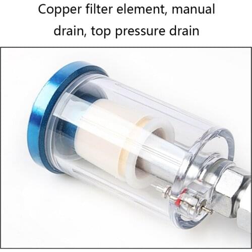 896B Water Oil Separator Filter Inlet and Outlet Air Compressor Fitting with Pressure Regulator for Spray Tool Fitting