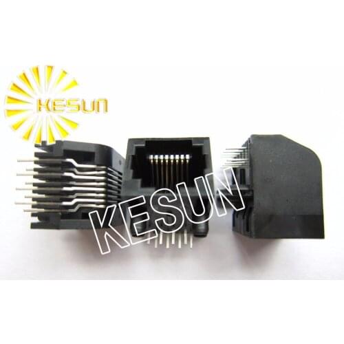 FREE SHIPPING 20PCS x 57-8P8C-S RJ45 PCB Right Angle Modular Female Network Socket LAN Connector