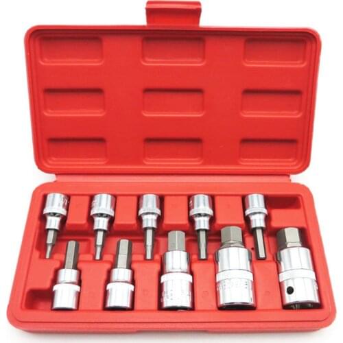 British 1/2 Inner Hexagonal Socket Wrench Quick Ratchet Wheel 3/8 Inside Head Mouth Outside Hex Tip Taper Opene Adapter Set