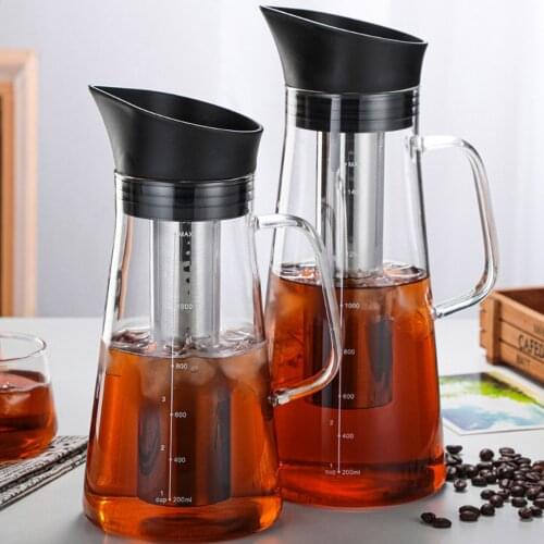 Borosilicate Glass Teapot Coffee Tea Kettle Manual Coffee Espresso Maker Pot