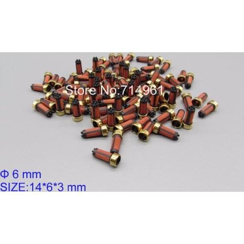 MD619962 500pcs/set Diameter 6mm size 14*6*3mm auto spare parts fuel injector micro filter case for Japanese car