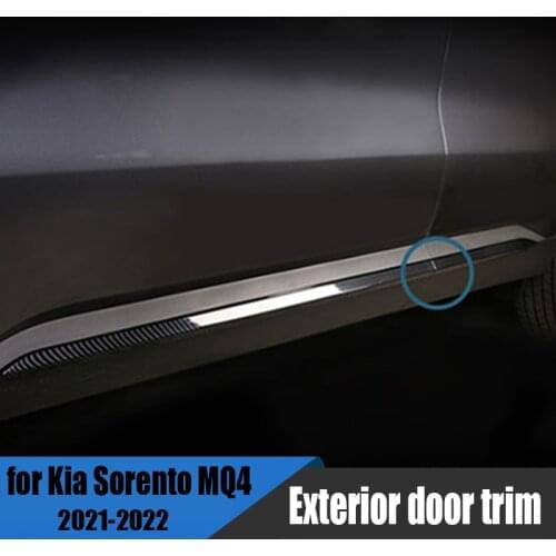 For Kia Sorento MQ4 2021 2022 exterior lower ABS cover trim strip carbon fiber pattern modification