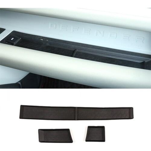 For Land Rover Defender 110 2020 2021 TPE Rubber Black Car Dashboard Sundries Box Non-Slip Mat Car styling Accessories