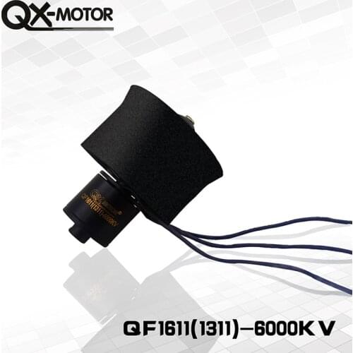 QX-Motor Brand New DIY Drone EDF Parts 30mm 6 Blades Ducted Fan EDF QF1611 6000KV Brushless Motor For RC Airplanes