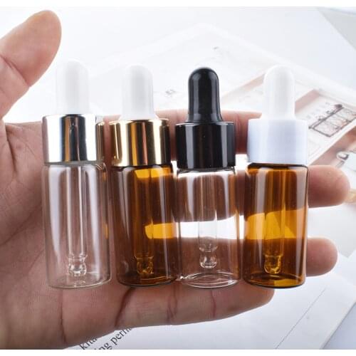 500pcs/lot 10ml Amber Glass Dropper Bottle Jars Vials With Pipette For Cosmetic Perfume Essential Oil Bottles