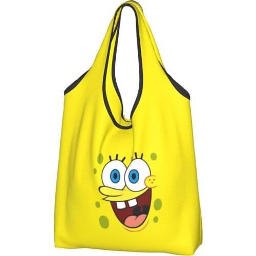 Sponge3 Canvas Bag Woman Shoulder Bag Kawaii Anime Ins Shipping Bag