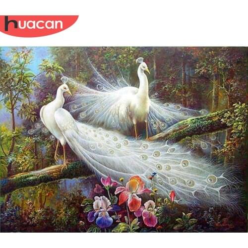 HUACAN 5D Diamond Painting New Animal Peacock Pictures Of Rhinestones Diamond Embroidery Sale Full Mosaic Decortion