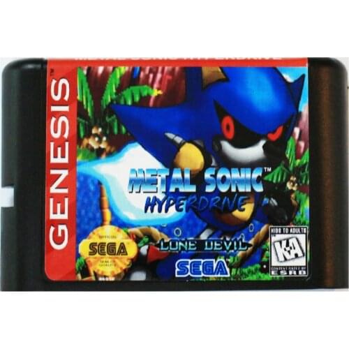 Metal Sonic Hyperdrive 16 bit MD Game Card For Sega Mega Drive For SEGA Genesis
