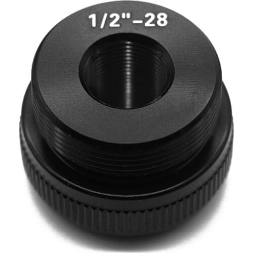 Maglite C&D Cell Cap 1/2"x 28 Solvent Trap Replacement Combo Threaded End Caps Anodized Black High Quality 6061 Aluminum