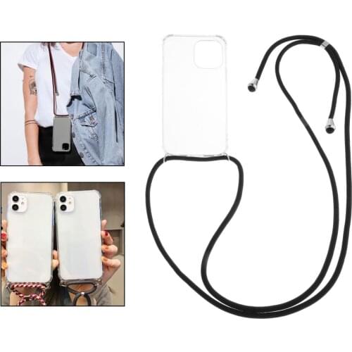 Crossbody Strap Lanyard TPU Clear Cell Phone Case Cover For iPhone 12 Pro Max XS 7 8 6S Plus 5 5S SE
