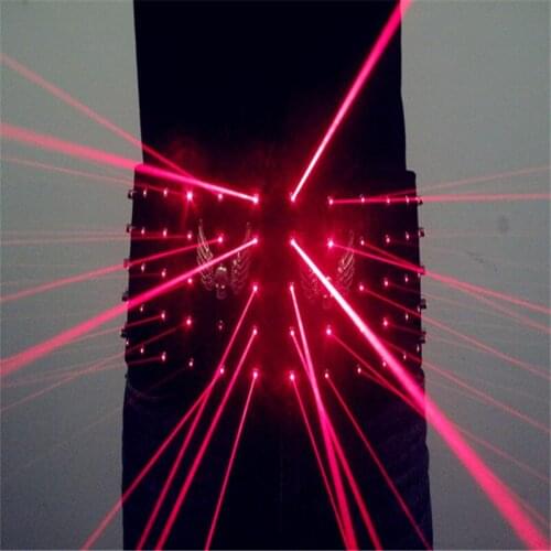 Red color Laser light belt LED costumesprops bar party dj disco dance clothing/ballroom singer disco laser man vest suit