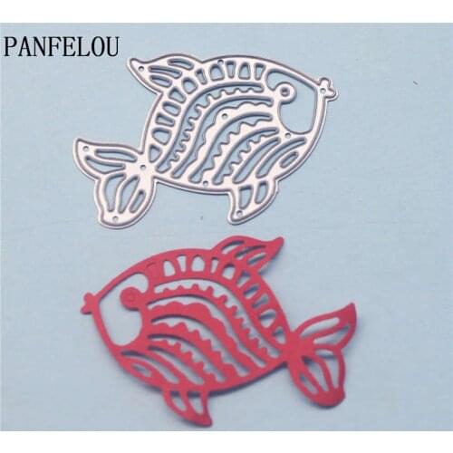 PANFELOU A free fish metal crafts paper die cutting dies for Scrapbooking/DIY wedding Halloween Hand account cards