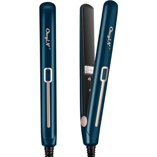Mini Flat Iron Electric Hair Straightener Constant Temperature Hair Waver Portable Curling Straightening Dual Use Styling Tool