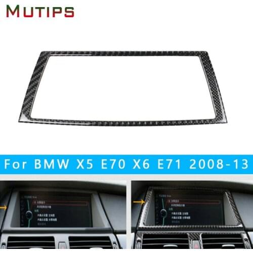 Mutips For BMW X5 X6 E70 E71 Car GPS Navigation Screen Protective Trim Frame auto interior car-styling accessories 2008-2013