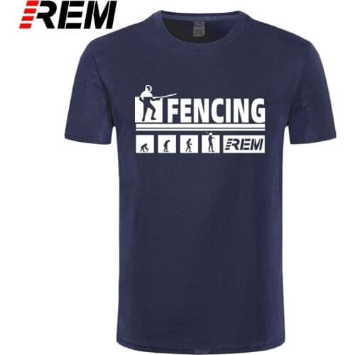 REM Short Sleeve T-shirt Design Man Novelty T Shirt Tops Tees Casual Evolution Fencing Fashion Unique Classic Men Round Collar