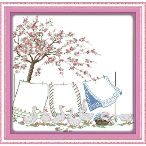 Drying the quilts cross stitch kit 18ct 14ct 11ct count printed canvas stitching embroidery DIY handmade needlework