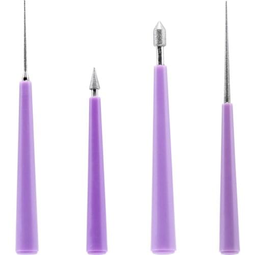 1set Beading Hole Enlarger Tools Diamond Needle File Sets Diamond Pearl Glass Beads Tipped Reaming File Reamer Jewelry Tools