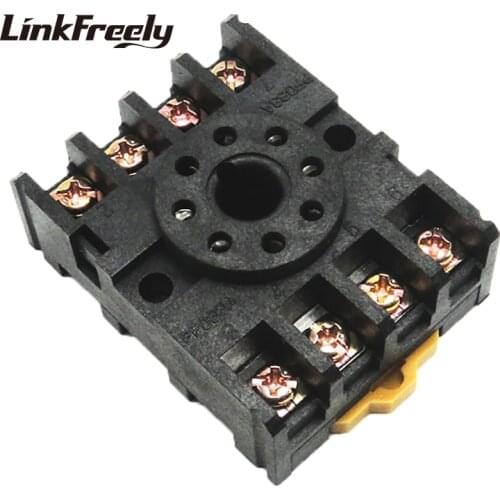 PF083A Relay Socket Base 2NO+2NC 8 Pin terminal Relay Mounting Base Relay Socket Holder For JTX-2C JQX-10F 2Z ST3P mini relay