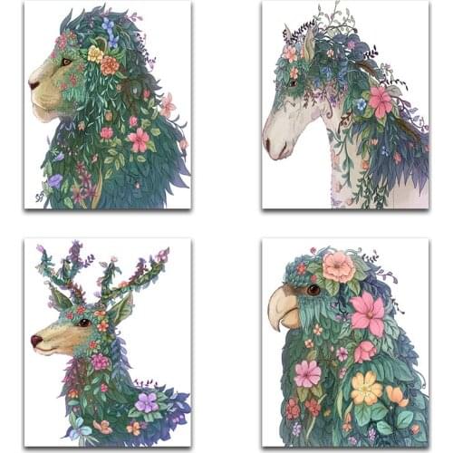 Full Round Diamond mosaic Color Full Square Diamond embroidery Cartoon 5D DIY Diamond painting Cross stitch Animal decoration