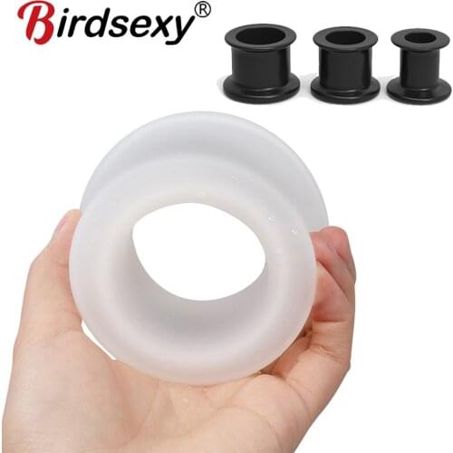 Hollow Anal Plug Tunnel Butt Plug Silicone Anal Cork Huge Speculum Buttplug Dilator Anus Cleaning Bdsm Sex Toys For Adults