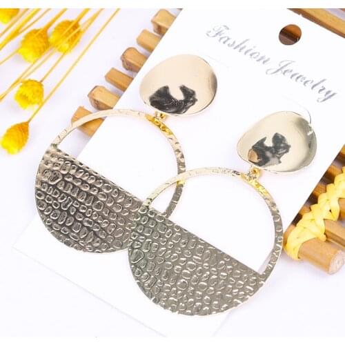 Multicolor Metal Earrings 2020 Boho Style Simple Geometric Charm for Women Simple Fashion Trendy Jewelry Statement Long Fashion