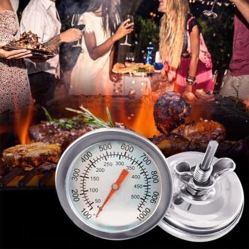 Grill Thermometer Barbecue Charcoal Pit Wood Smoker Gauge Grill Pit Fahrenheit Centigrade