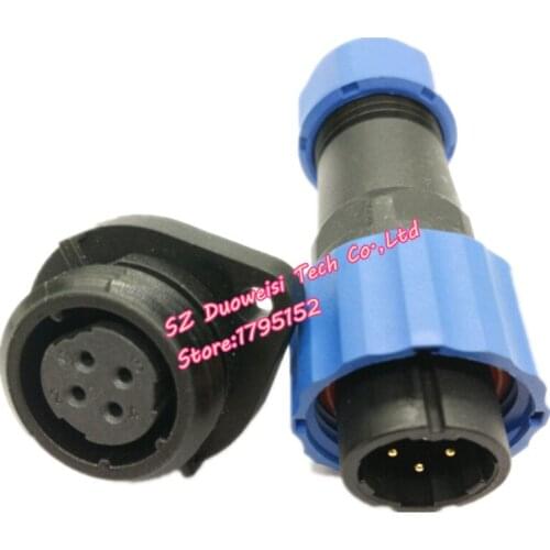 Waterproof air plug + socket DWS-16 7 /9 pin two hole socket 16mm