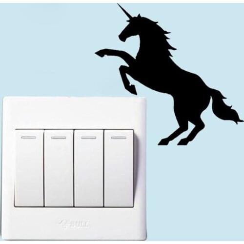 Magical Unicorn Horse Animal Switch Sticker Cartoon Removable Wall Sticker 2WS0146