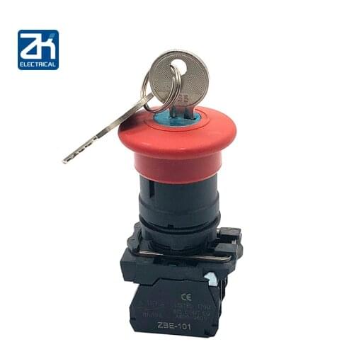 XB5-AS142 Mushroom Emergency Stop Bring Key Button Bring Key Urgent Stop It Button Rotating Reset