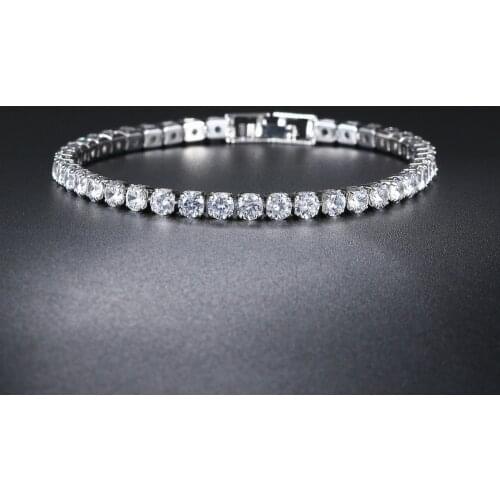 Gold Rose Gold Silver Color Bracelet with Bling Zircon Stone for Women Fashion Jewelry 2021 New