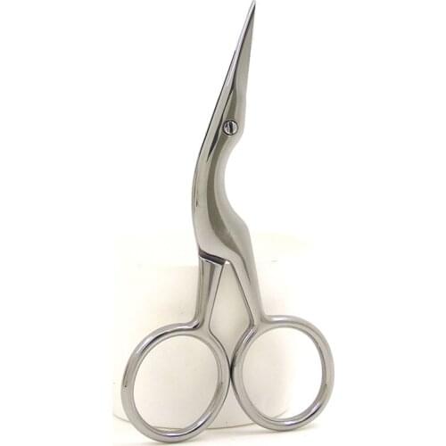 1Pcs 9.4cm Mini CraneVintage Scissors Extra Small Stainless Steel Embroidery Scissor Mustache Trimming Portable Shears Men Beard
