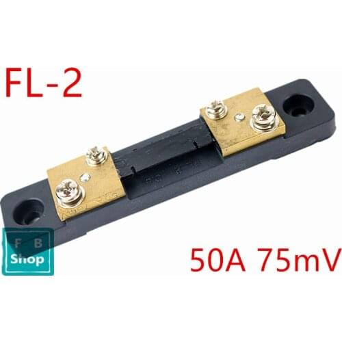 1pcs FL-2 DC 75mV 50A 0.5 Precision Current Hot Sale Shunt Resistor for Digital Meter Ammeter Panel Meter