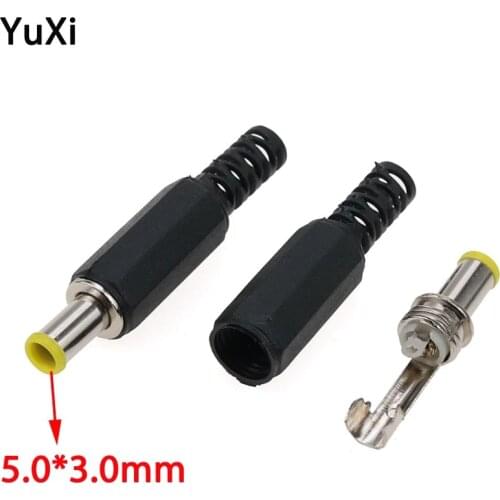 10pcs 5.0 * 3.0mm Charging plug DIY DC Power Male Plug Jack Adapter Connector For Samsung RC420 R700 N140 N145 305V4A Laptops