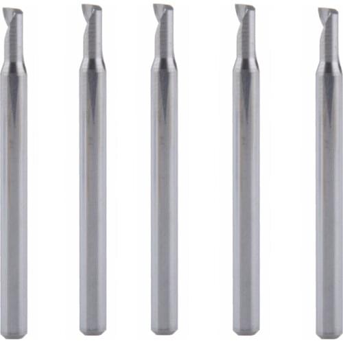 5Pcs 3.175x2.5x6mm Single Flute Milling cutters for Aluminum CNC Tools Solid Carbide,aluminum composite panels