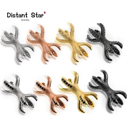 8*22.1/7.7*21.5mm High Quality Micro Pave Zircon Antenna Beads DIY Handmade Bracelet Fashion Personality