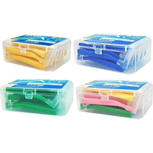 ASUS L Shape Push-Pull Inter Brush 20Pcs/Box Oral Care Teeth Whitening Tooth Pick Tooth Orthodontic Toothpick Tooth