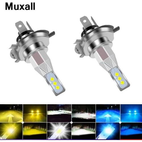 Muxall 2Pcs H1 H3 H4 H7 CSP Car Light Bulbs H8 H11 HB3 9005 HB4 9006 Led Headlights Mini 80W 20000LM Automobiles Auto Fog Lamp