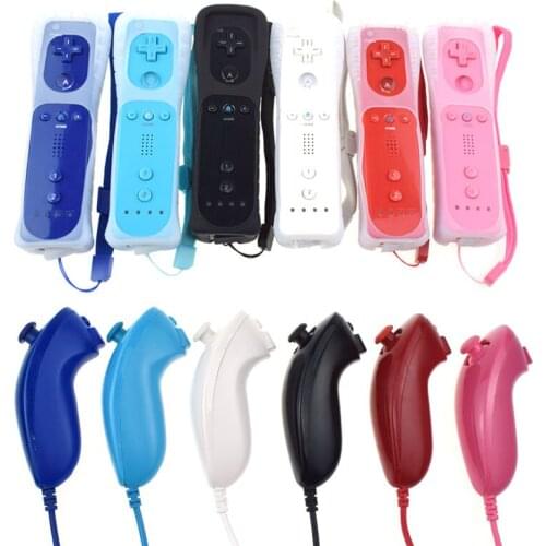 5 Set Wireless Remote Controller For Wii Built in Motion Plus Remote Nunchuck Optional Motion Plus