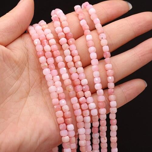 Fine Natural Stone Beads Faceted Square Shape Loose Crystal Bead for Jewelry Making Necklace Bracelet Accessories